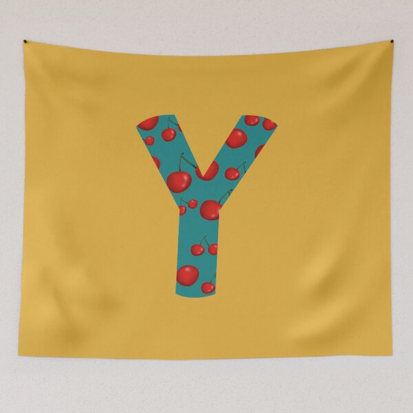 Item preview, Red Cherries Initial Monogram Letter Y - Fruit  designed and sold by Karen Ekdahl.