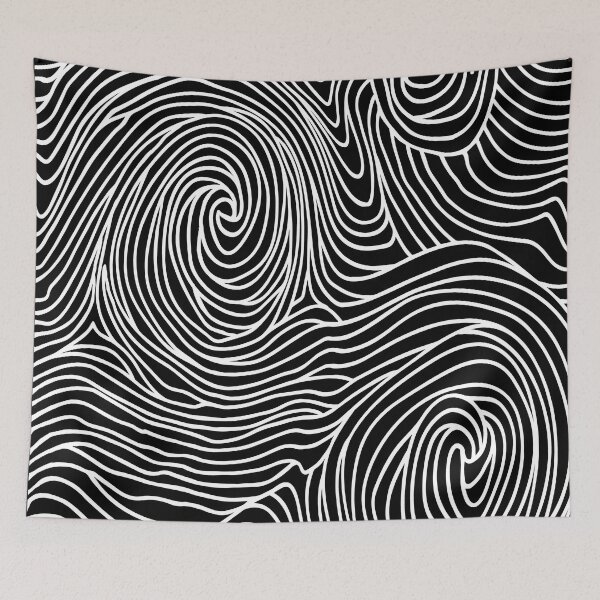 Item preview, Black and White Abstract Waves designed and sold by contegaga.