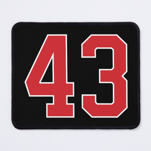 Item preview, Sports Number 43, red black color lucky sport forty three designed and sold by ArtIsParty.
