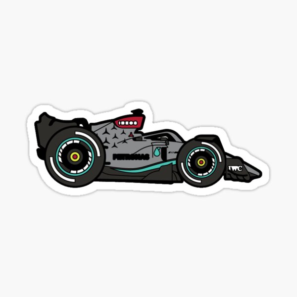 Mercedes mini voiture F1 2022 Sticker