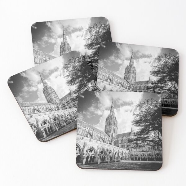 Item preview, A Black and White Portrait of Salisbury Cathedral designed and sold by nickbrayimages.