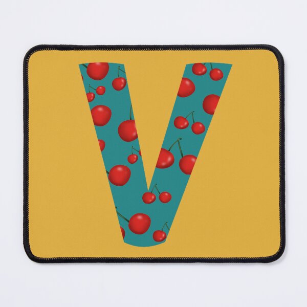 Item preview, Red Cherries Initial Monogram Letter V - Fruit designed and sold by Karen Ekdahl.