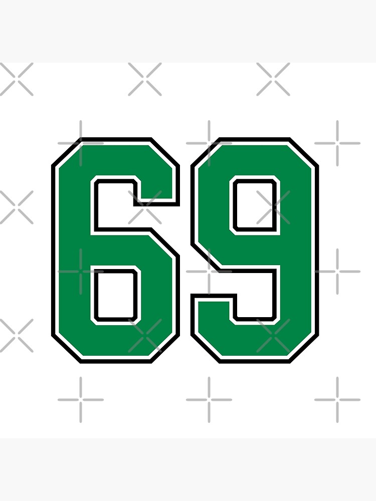 Number 69 Sports Tampa Sixty-Nine Jersey Sticker for Sale by HelloFromAja