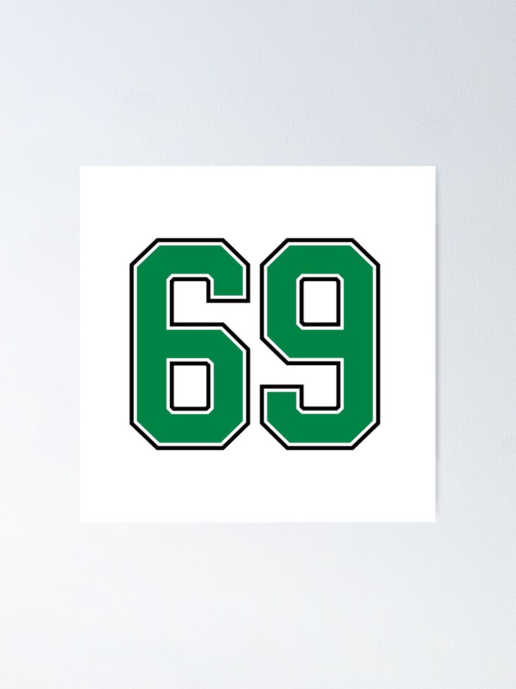 69 jersey number college style Poster by GeogDesigns