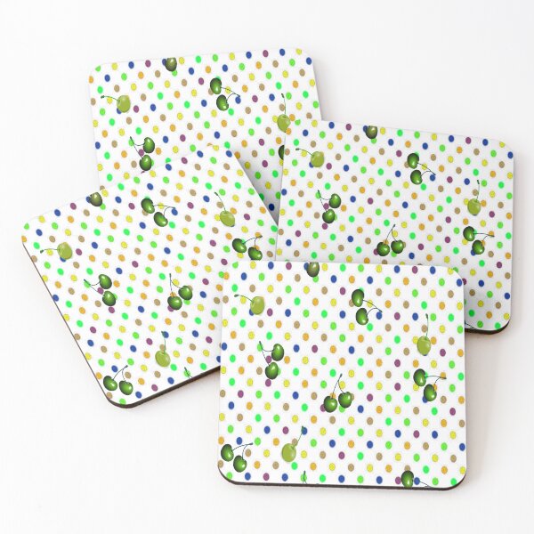 Item preview, Polka Dots and Cherries,2, bold colorful abstract playful design inspired by nature designed and sold by Adri Barnard.