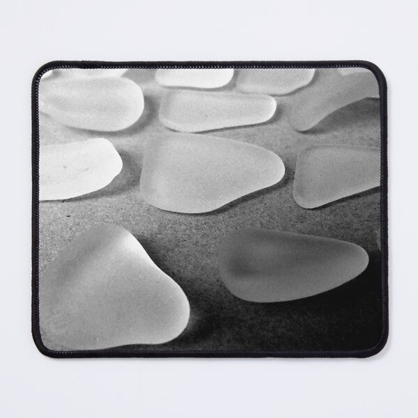 Item preview, IMAGE PRINT ONLY White Sea Glass Pieces on Grey Card - Photo of Sea Glass designed and sold by Beachy.