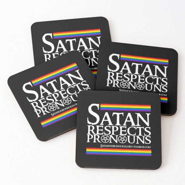 Item preview, Satan respects pronouns designed and sold by M. Stringer.