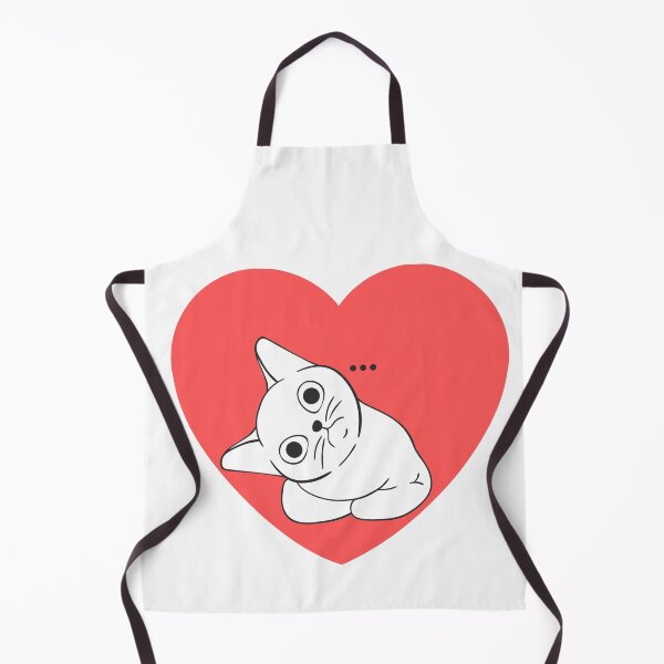 Item preview, White cat with red heart background designed and sold by priyankajustine.