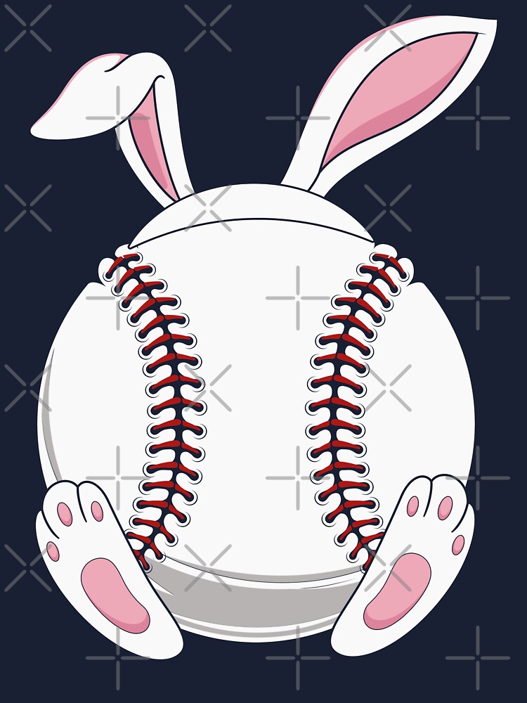 Rabbit Bunny Playing Baseball Cute Easter Day Kids Boys Baseball