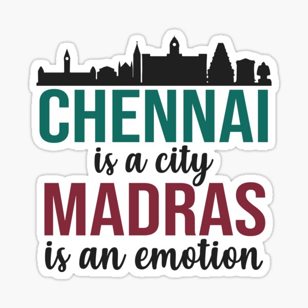 Aperçu de l'œuvre Chennai est une ville, Madras est une émotion tamoule créée et vendue par alltheprints.
