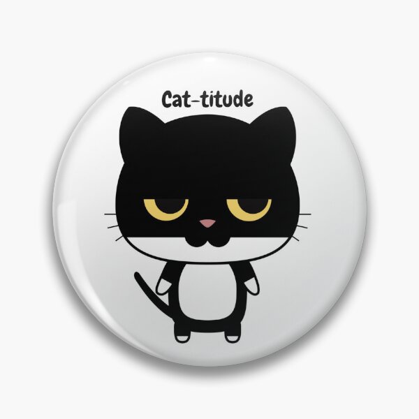 Item preview, Cat-titude- black and white cat designed and sold by priyankajustine.