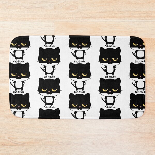 Item preview, Cat-titude- black and white cat designed and sold by priyankajustine.