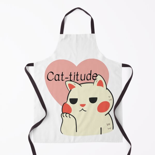 Item preview, Cat-titude- pink and white cat designed and sold by priyankajustine.