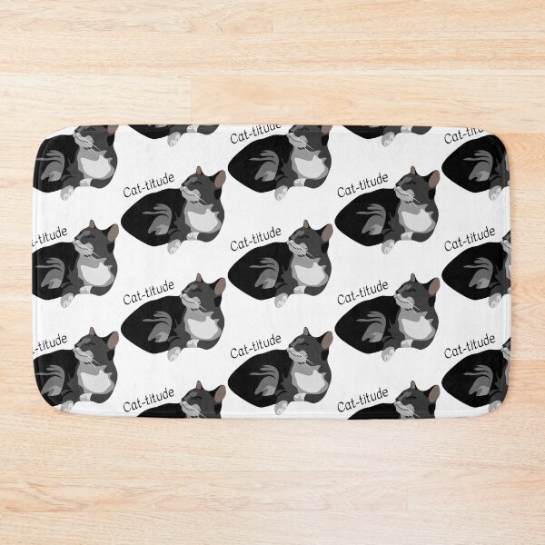 Item preview, Cat-titude- black and white cat designed and sold by priyankajustine.