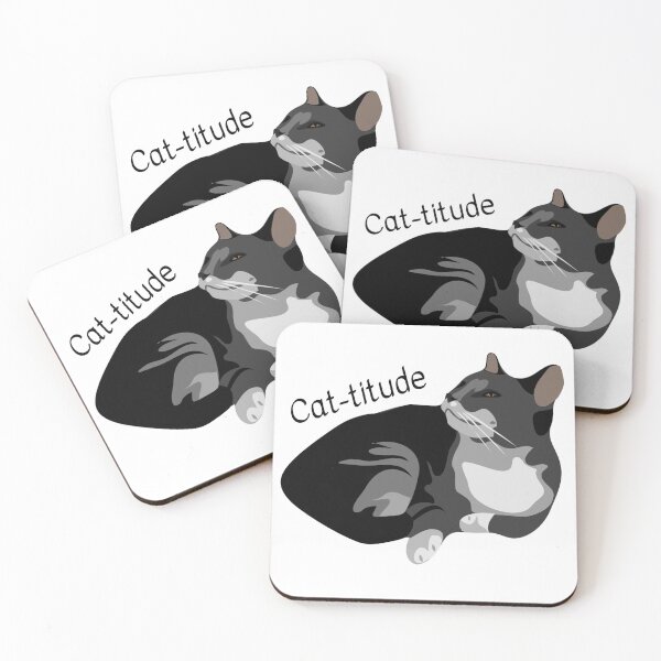Item preview, Cat-titude- black and white cat designed and sold by priyankajustine.
