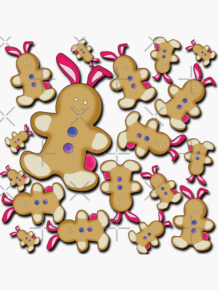 "Sam the Gingerbread Cookie Easter" Sticker for Sale by celestevs