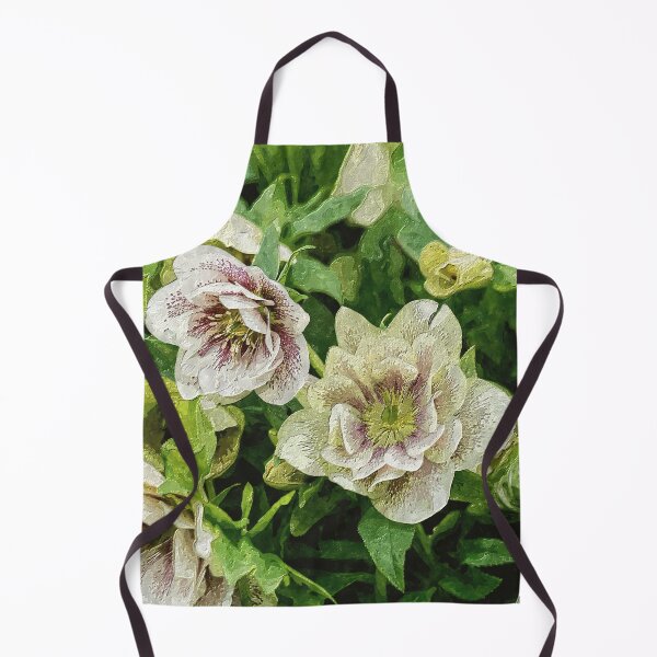 Item preview, White and Green Hellebore Blooms Painterly designed and sold by mljdwhite.