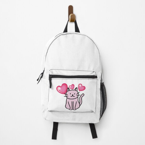 Item preview, Pink cat with heart balloons designed and sold by priyankajustine.
