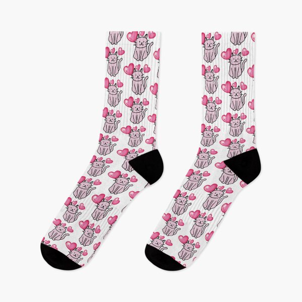 Item preview, Pink cat with heart balloons designed and sold by priyankajustine.