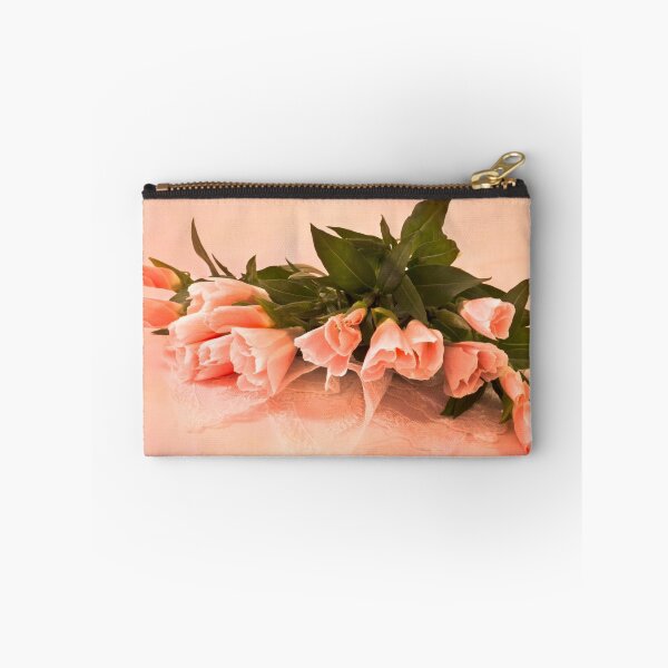 Item preview, Peach Godetia's And Lace  designed and sold by Sandra Foster.