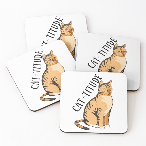 Item preview, Cat-titude-  orange cat designed and sold by priyankajustine.