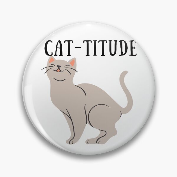 Item preview, Cat-titude-  grey cat designed and sold by priyankajustine.