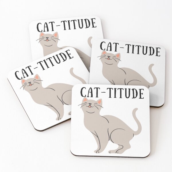 Item preview, Cat-titude-  grey cat designed and sold by priyankajustine.
