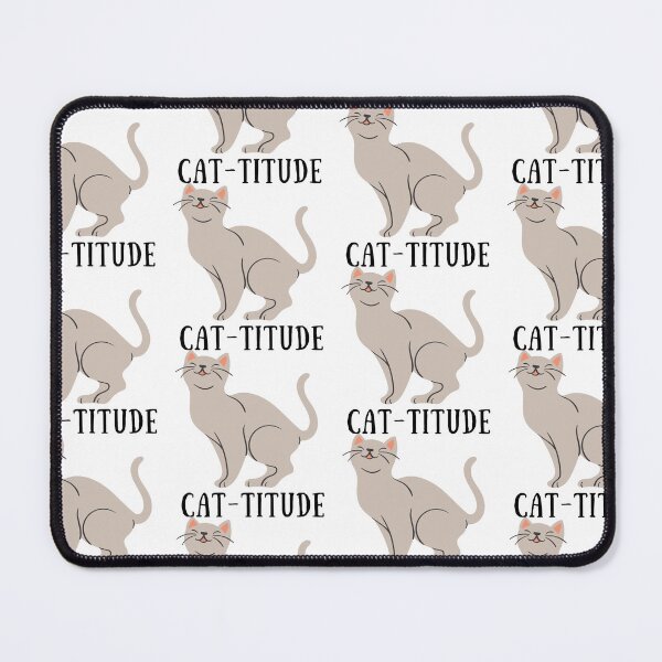 Item preview, Cat-titude-  grey cat designed and sold by priyankajustine.