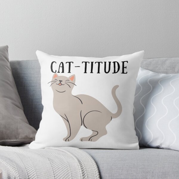 Item preview, Cat-titude-  grey cat designed and sold by priyankajustine.