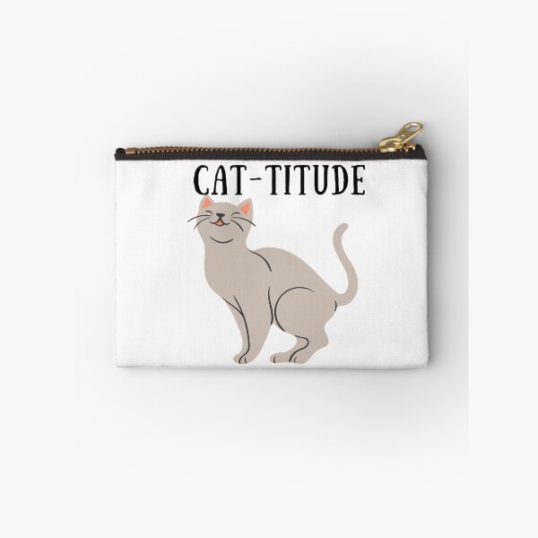 Item preview, Cat-titude-  grey cat designed and sold by priyankajustine.