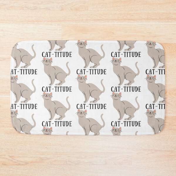 Item preview, Cat-titude-  grey cat designed and sold by priyankajustine.