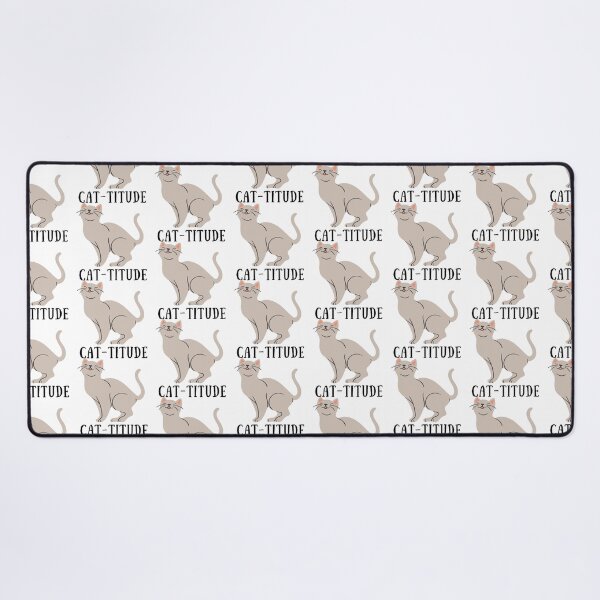 Item preview, Cat-titude- grey cat designed and sold by priyankajustine.
