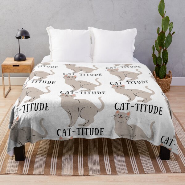 Item preview, Cat-titude-  grey cat designed and sold by priyankajustine.