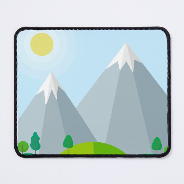 Item preview, Lake, hill and mountain landscape illustration  designed and sold by LucyWDesign123.