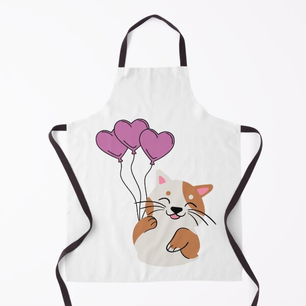 Item preview, Happy cat with pink heart balloons designed and sold by priyankajustine.