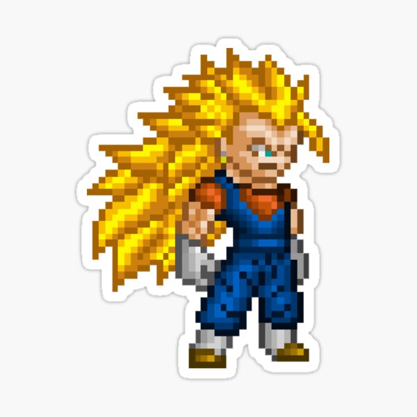 Vegito Super Saiyan 3 Z Pixel Edition Sticker By Adventfan Redbubble 6550