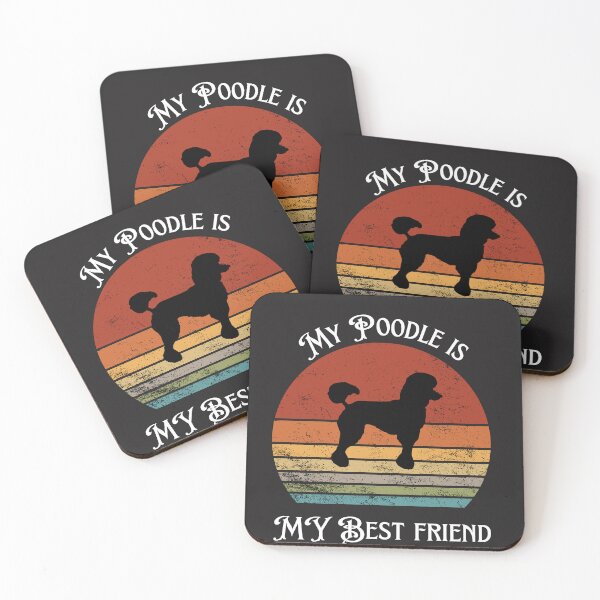 Item preview, My poodle is my best friend. Man's best friend. My dog is my best buddy. designed and sold by Doggymadness.