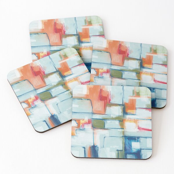 Item preview, Abstract Art with Blue Crayon Markings designed and sold by LanrivArtStudio.