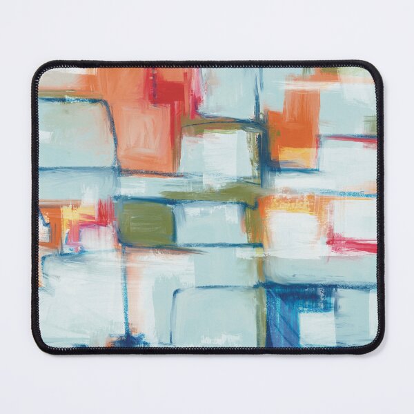 Item preview, Abstract Art with Blue Crayon Markings designed and sold by LanrivArtStudio.