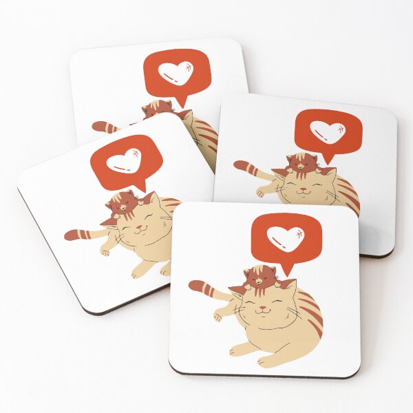 Item preview, Mother and baby brown cat with love icon designed and sold by priyankajustine.