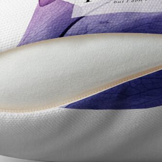 Alternate view of I wish I could but I don't want to (Lilac Flourish) Throw Pillow