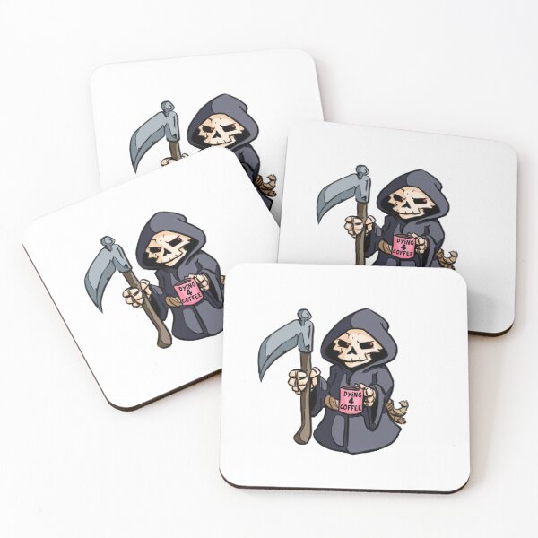 Item preview, Mr Death has a thirst for coffee designed and sold by JayShredArt.