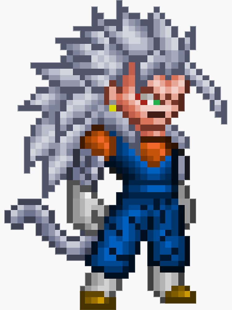 Broly Super Saiyan 5 HQ Pixel Edition Sticker for Sale by adventfan