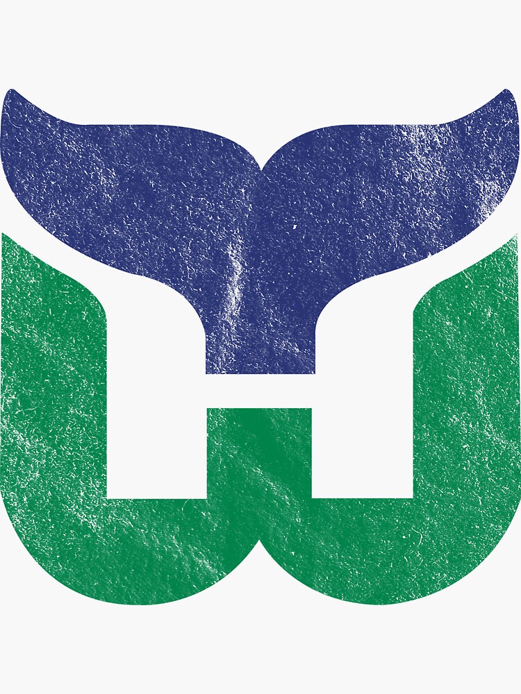 Hartford Whalers Worn Logo Sticker For Sale By Aloffredo Redbubble