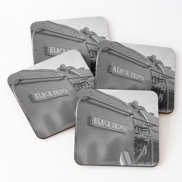 Item preview, Black Prince steam train in black and white designed and sold by cdkphotos.