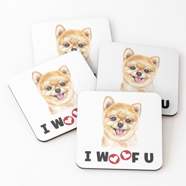 Item preview, Pomeranian Pom Dog I Woof You designed and sold by Blok45.