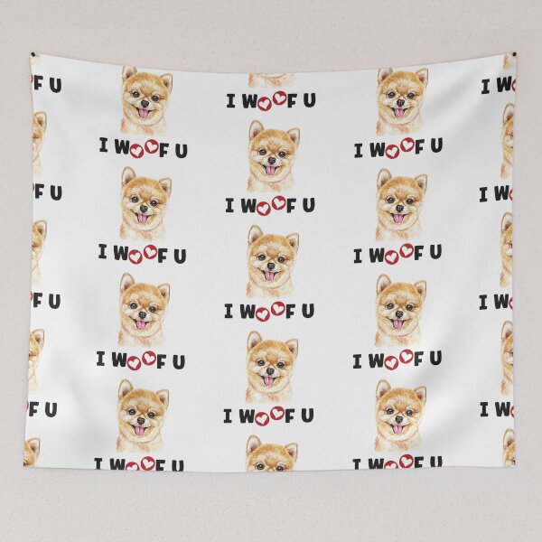 Item preview, Pomeranian Pom Dog I Woof You designed and sold by Blok45.