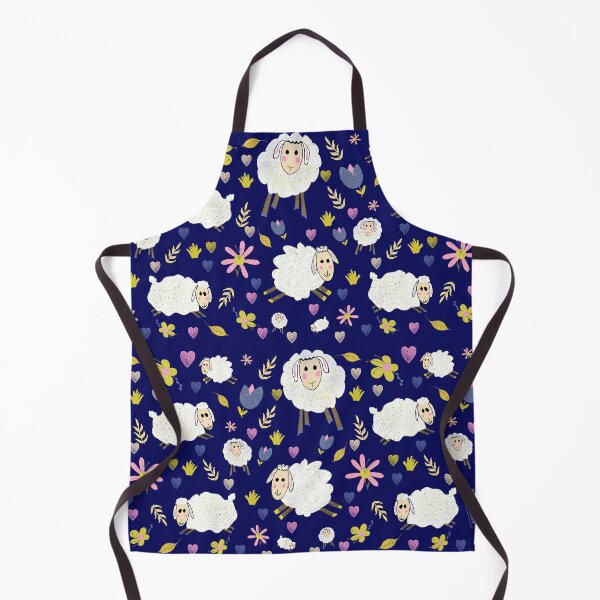 Item preview, Happy Sheep in Blue Field designed and sold by MoTekent.