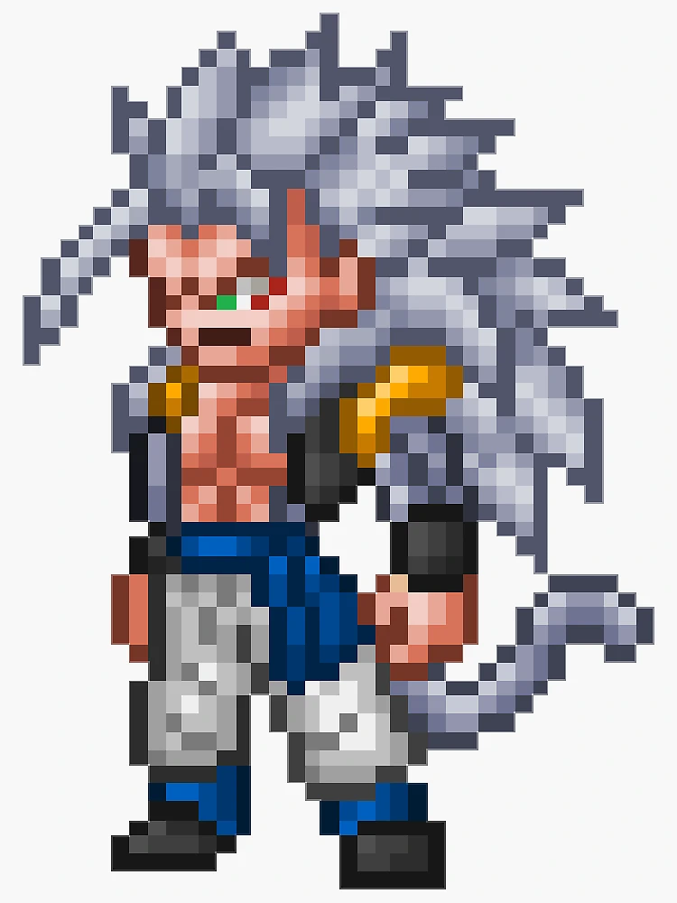 Broly Super Saiyan 5 HQ Pixel Edition Sticker for Sale by adventfan