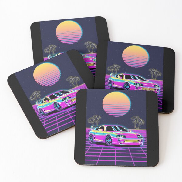 Item preview, Vaporwave Car Supra Mk4 designed and sold by Ryzdesain.